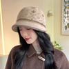 Elderly Women's Hat Autumn Winter Plush Lining Knitted Hat, Warm Mother Grandma Bucket Hat Wholesale