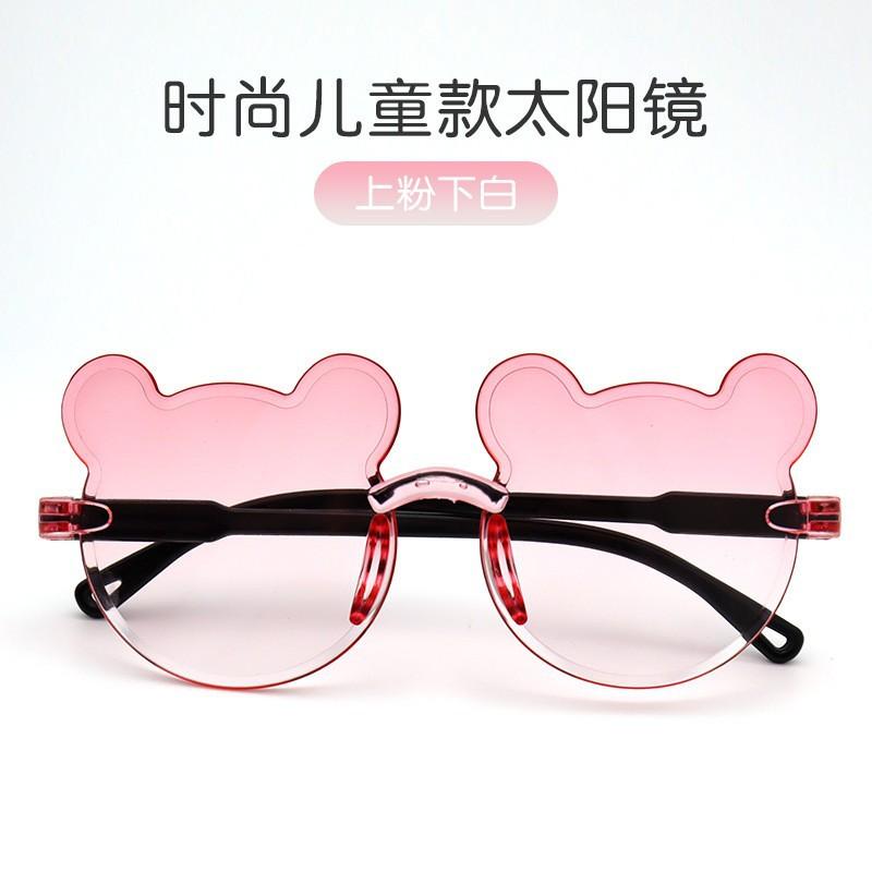 

Детские очки солнцезащитные очки защита от ультрафиолета мальчики и девочки мода милый ребенок медвежьи ушки солнцезащитные очки форма фото