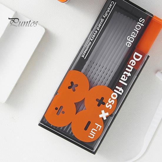 Floss Pick Storage Box Portable Keep Neat Sturdy Odor-free Organize Dental Floss Picks Case for Travel