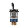 Lighted Toggle Switch 12V Waterproof LED Marine Toggle Switch 16mm 20A Metal Toggle Rockers Switch for Boats