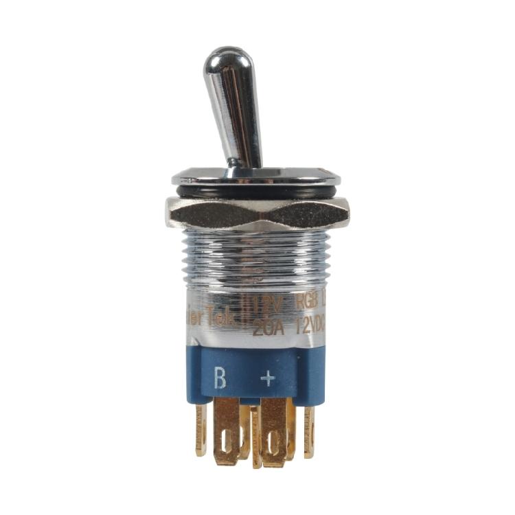 Lighted Toggle Switch 12V Waterproof LED Marine Toggle Switch 16mm 20A Metal Toggle Rockers Switch for Boats