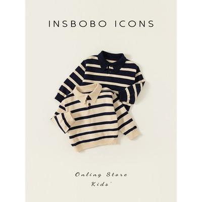 Insbobo Girl Stripes Autumn and Winter Sweater