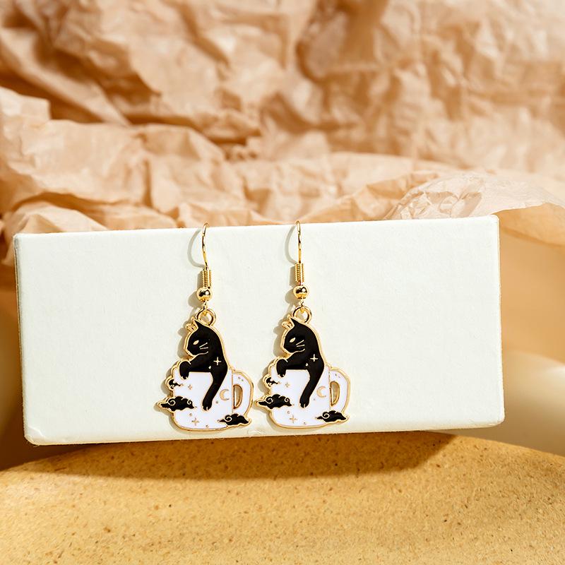 Fresh Cartoon Cute Girl Ear Hook Earrings - Summer Childlike Design