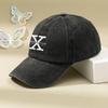 Letter Printed Hat New Style Baseball Cap for Men and Women European and American Washed Old Soft Top Retro All-match Peaked Cap