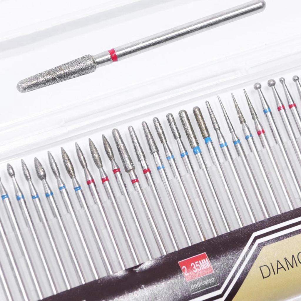 30Pcs/Set Diamond Drill Nail Bit Cuticle Dead Skin Clean for Nail Files Manicure Tools