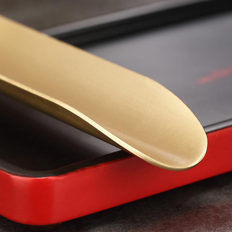 Pure brass integrated tea, tea shovel, teaspoon, tea appreciation device, waking tea dispenser, teaspoon, tea set accessories