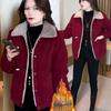 Warm Plush-Lined Jacket for Petite Women - 2025 Winter Fashion: Loose, Versatile, Thick Cotton Outerwear