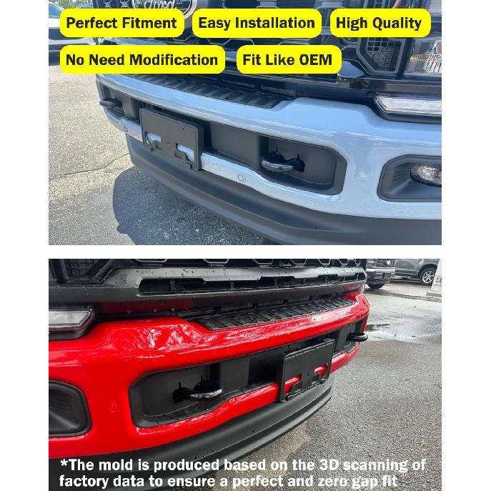 Front License Plate Frame For Ford F250 F350 F450 F550 Super Duty 2024 2025 2026 NO Drill Front Bumper License Plate Holder Mounting Bracket Cover