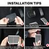 2 Pieces Aluminum Accelerator Pedal Covers Protectors Suitable For Vehicle Easy To Install And Improves Driving Comfort