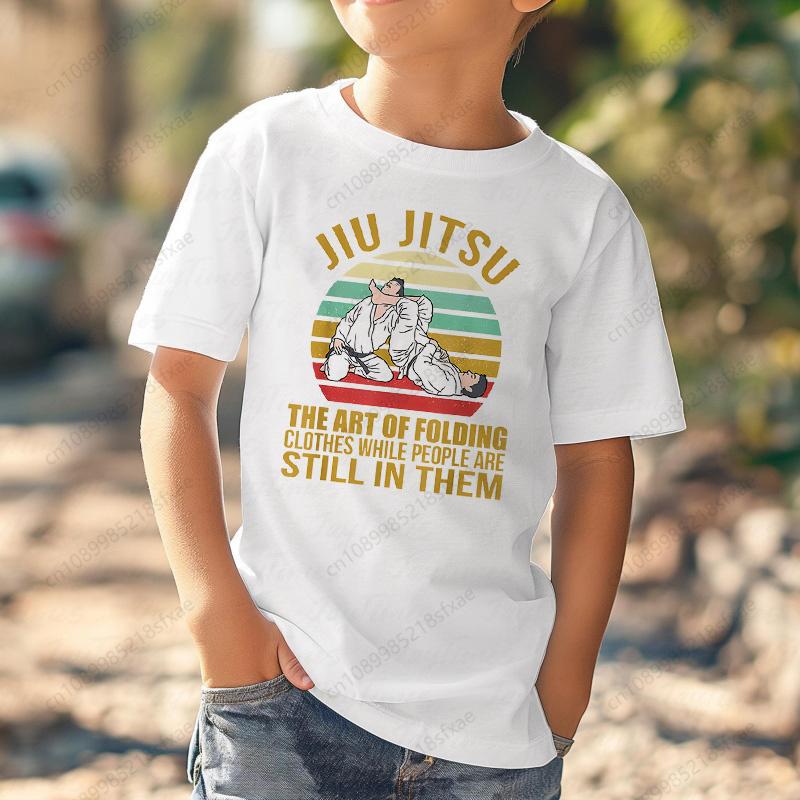 Jiu Jitsu Rashguard Murder Yoga Kid Casual Children Tshirt New Print Girls T Shirt Short Sleeve O-neck Summer Tops T-shirt