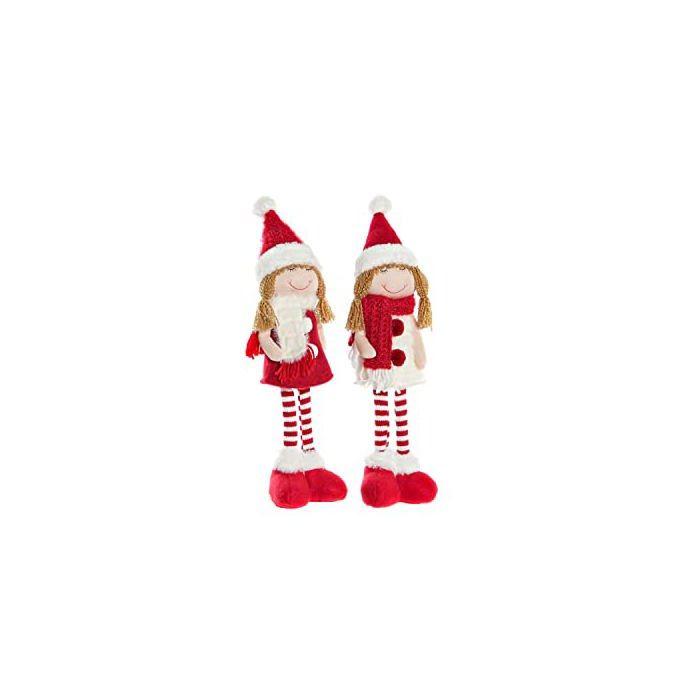 Figurine décorative - DKD Home Decor - Blanc - Polyester - 11x7x43 cm - Noël - Décoration intérieure