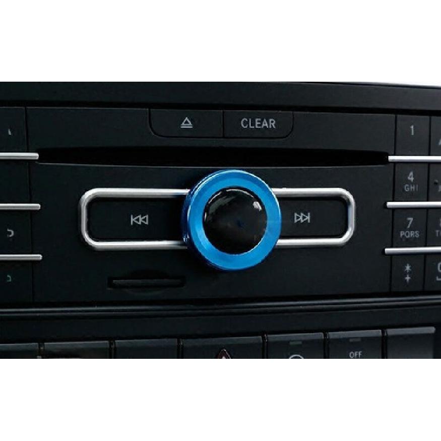 Car Console 2016- Volume Switch Button Cover Blue Aluminum For Benz GLS GLE
