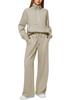 Women's 2 Piece Outfits Half Zip Sweatshirt Wide Leg Sweatpants Casual Lounge Set
