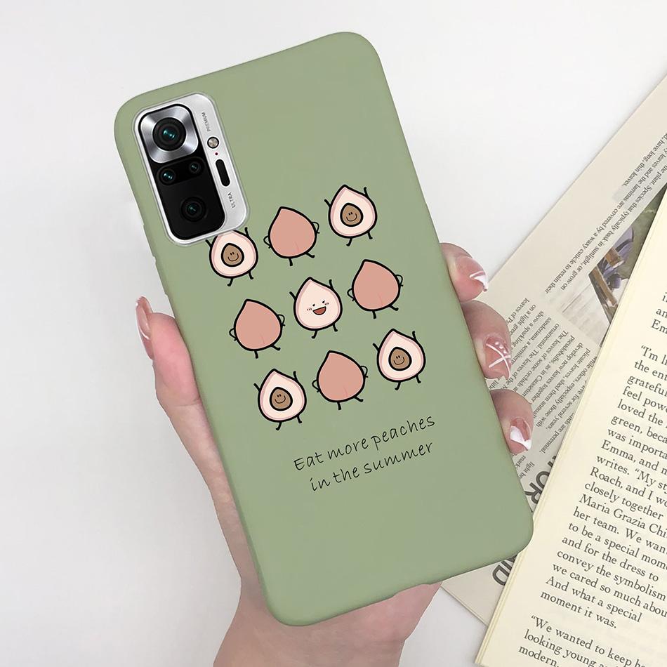 For Xiaomi Redmi Note 10 Case Love Heart Avocado Soft Silicone Cover Phone Case on Redmi Note 10S Note10 S Note 10 Pro Max Funda