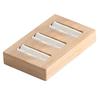 Holzohrringe Ringe Schmuck Display Tablett Organizer Halter 15 Slots Weiß
