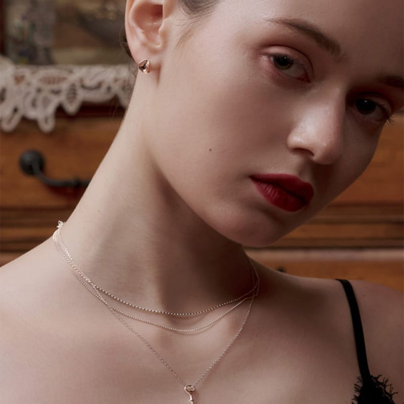 TOU SS016 Antique Key Necklace