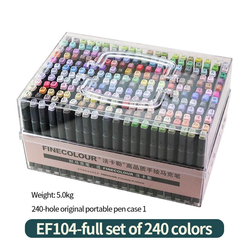 EF104 Double-Head Alcohol Marker Pens Sketch Design Marker Brush Pen Beginner Manga Graphic Drawing Art Supplies