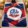 Flannel BlanketBolton Wanderers FC Warm Soft Throw Blanket for Indoor Sofa Bed Living Room Use