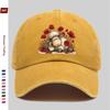pc Sheep Print Baseball Cap with Floral Design Golf Hat Comfortable Lightweight Papa Hat Adjustable Strap Truck Driver Sun Hat