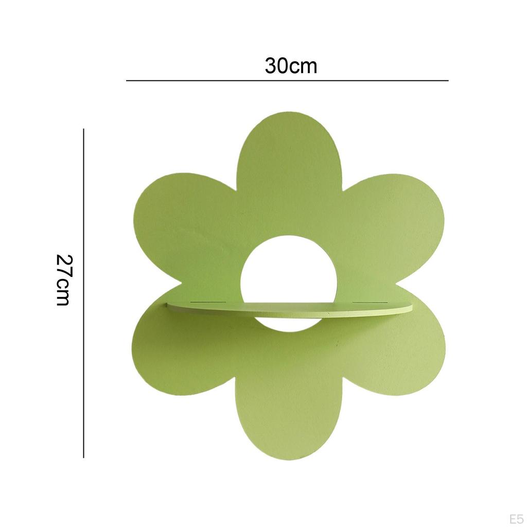 Držák na zeď ve tvaru květiny, závěsná police na rostliny, dřevěný držák pro pokojovou dekoraci, ložnici