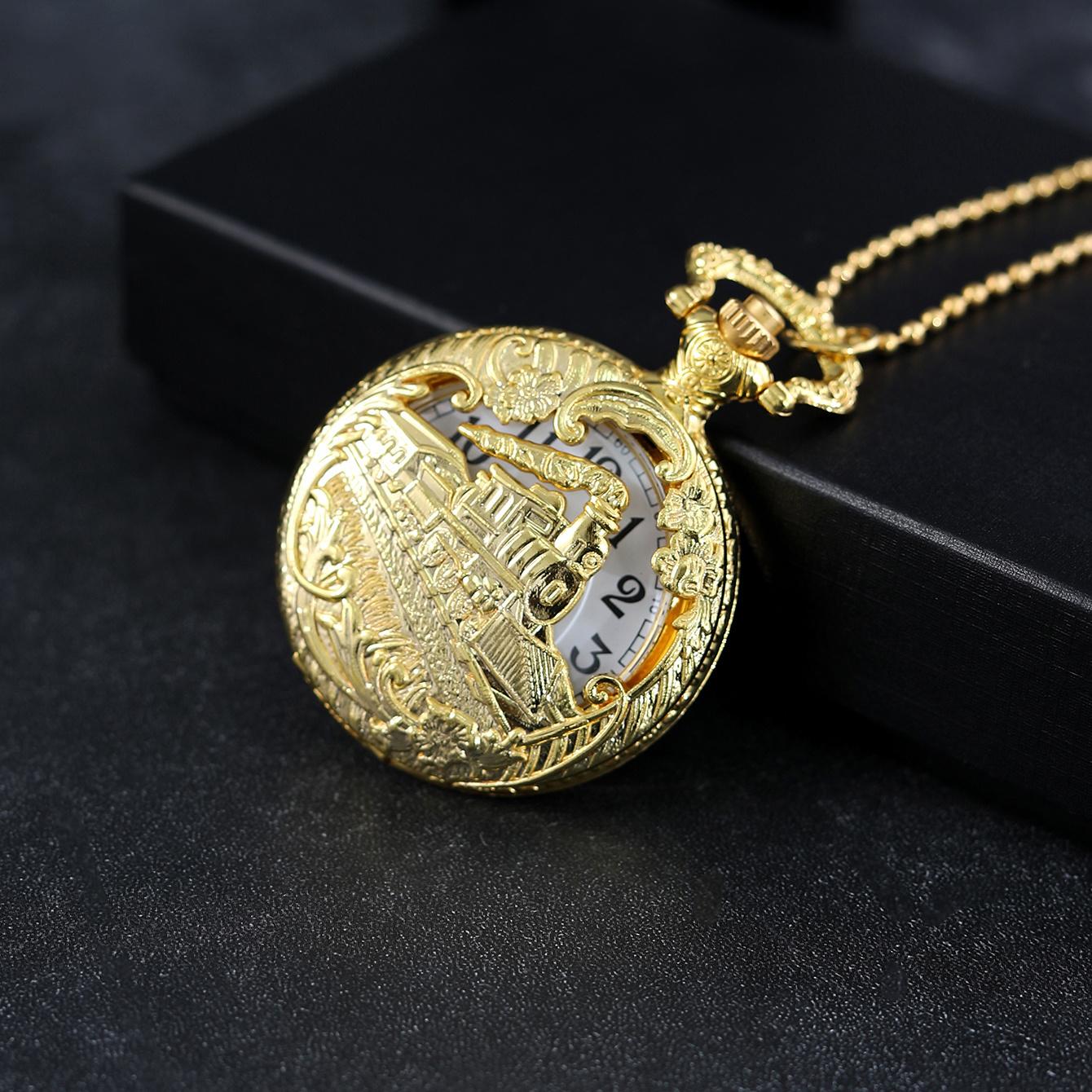 

Роскошные мужские классические часы, мужские карманные часы, кварцевые часы из сплава, модные женские мужские часы с ожерельем и цепочкой