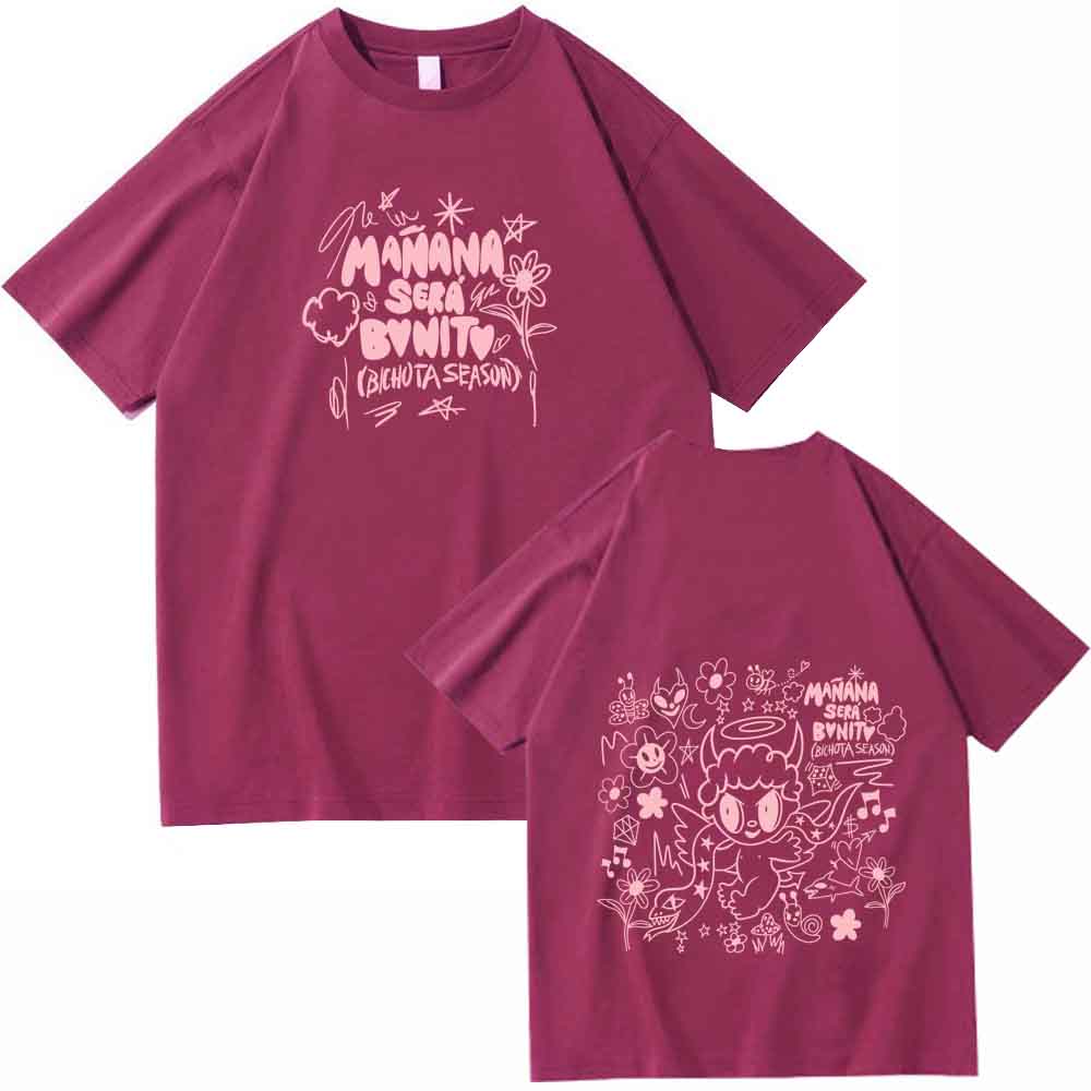 Karol G Manana Sera Bonito T-shirt Women O-neck Summer Casual Shirt Oversized T Shirt for Men Regular Printing