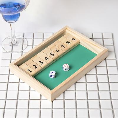 1 Set Alette di Legno e Gioco di Dadi Giocatori Singoli Forniture per Pub Bar Festa Shut The Box Gioco da Tavolo con Dadi Per Bambini e Adulti