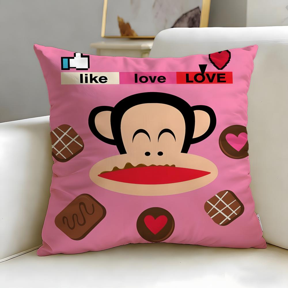 classic brand Paul Frank Cushion Cover Soft  EasyWash Pillow Case  Versatile for Couch Bed Travel and Office