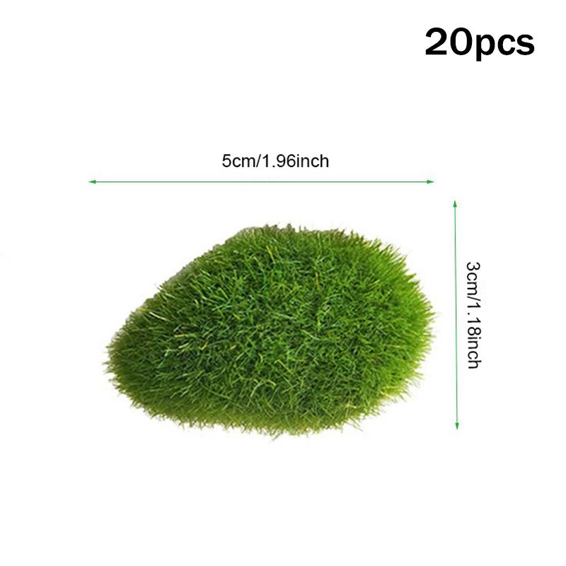 

20 шт. Имитация мха, камень, искусственное растение, камни, шар, искусственное зеленое растение, сделай сам, украшение для сказочного сада на открытом воздухе, креативные поделки