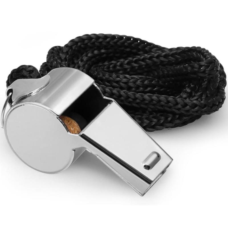 Stainless Steel Sports & Survival Whistle for Outdoor, Basketball, and Football Use