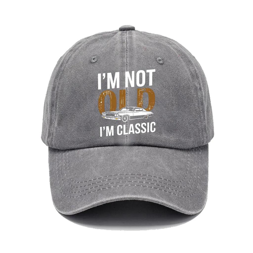 New washed baseball cap printing car logo cap cowboy baseball cap retro versatile soft top hat