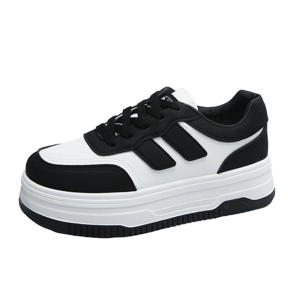 Fashion White Shoes Women's Thick Soled Sports and Leisure Board Shoes