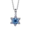 Bague Ringen 100% 925 Silver Fine Necklace 1 Carat Moissanite Classic Snowflake Pendant For Women Wedding Fashion Jewelry Gifts