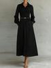 French Elegant Black Mesh Long Sleeve Waist-Cinching Slim Dress for Women