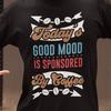 Today's Good Mood Is Sponsored By Coffee Shirt | Funny Coffee Lover Tee | Caffeine Humor T Shirt | Gift for Barista | Coffee Graphic Tee