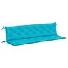 VidaXL Coussins de banc de jardin lot de 2 turquoise 200x50x7 cm tissu 361753