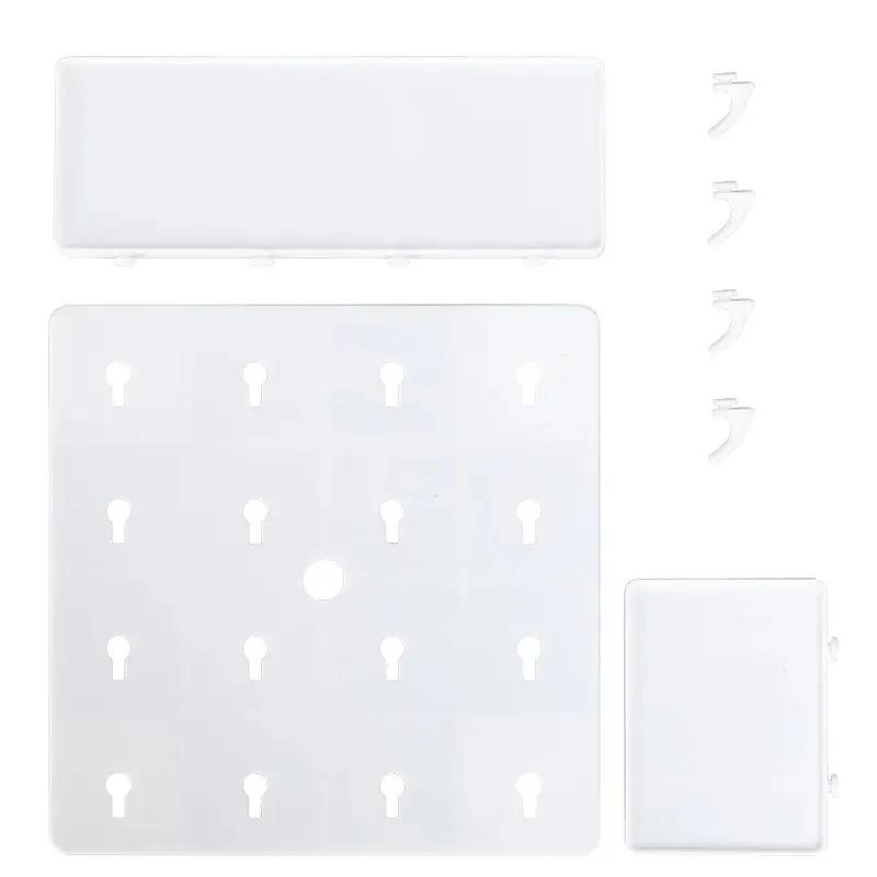 Room Decor Hole Board Wall Shelf Hooks Desk Organizer Make Up Organizers Room Storage Rack Home Accessories Punch-free Holes