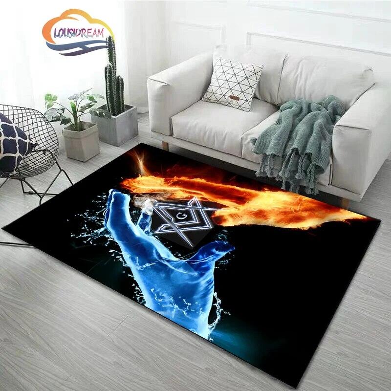 Νεότερο μοδάτο χαλί Freemasonry Χαλί Μασονικό μαλακό χαλάκι πόρτας Χαλιά κρεβατοκάμαρας Freemason Σαλόνι Πόρτα Δάπεδο Χωλ Χαλάκι Χαλάκι γιόγκα