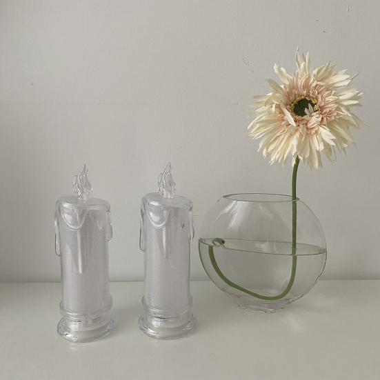 Leuchtende Kerze, sicheres Licht, Kunststoff, weich, tragbar, elektronische Festdekorationskerze für Geburtstag