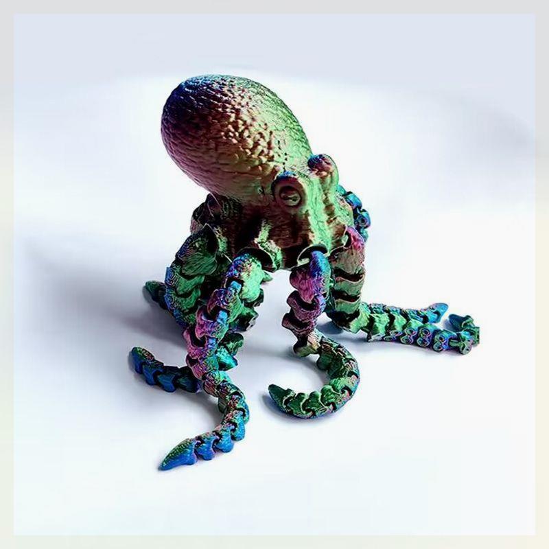 3D Printing Octopus Ornament Fish Tank Landscape Jewelry Internet Celebrity Toy Octopus Model Simulation Creative Handmade Gift