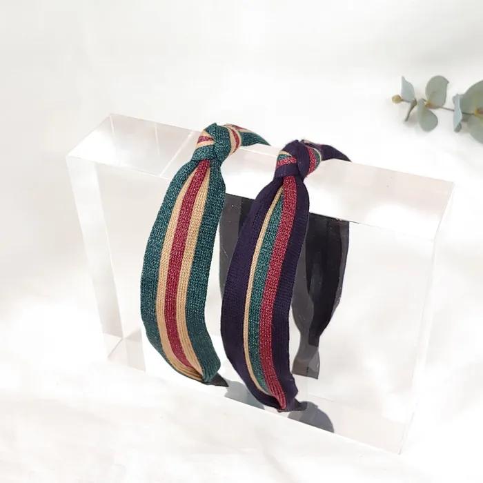 LALA Twinkle Knot Hairband - Navy Green