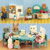 35CM 1:12 Miniature Furniture Forest Family Kitchen Toy Dining Table Dollhouse Accessories Bathroom Pretend Play For Girl Gifts Toys