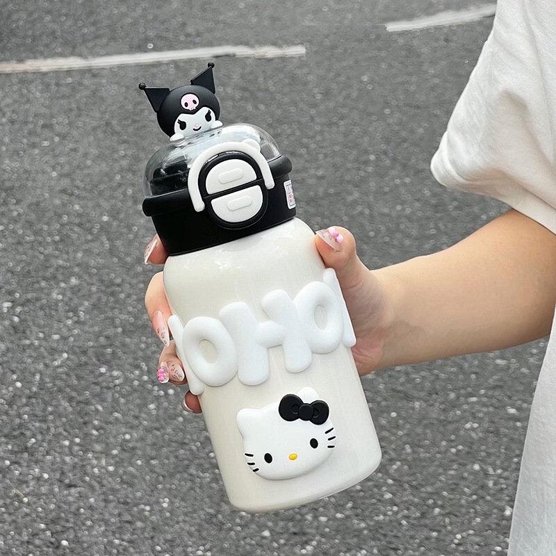 Changqi 316SS Insulated Straw Bottle - Black Cat OH Planet 500ML