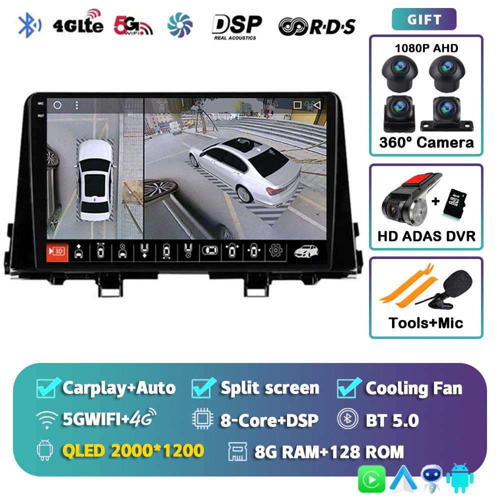 Android 14 Carplay WIFI+4G For KIA PICANTO Morning K 2016 2017 2018 2019 Car Radio Autoradio Multimedia Player Navigation Stereo