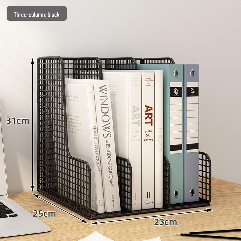 Large Metal Desk Organizer File Holder and Bookshelf