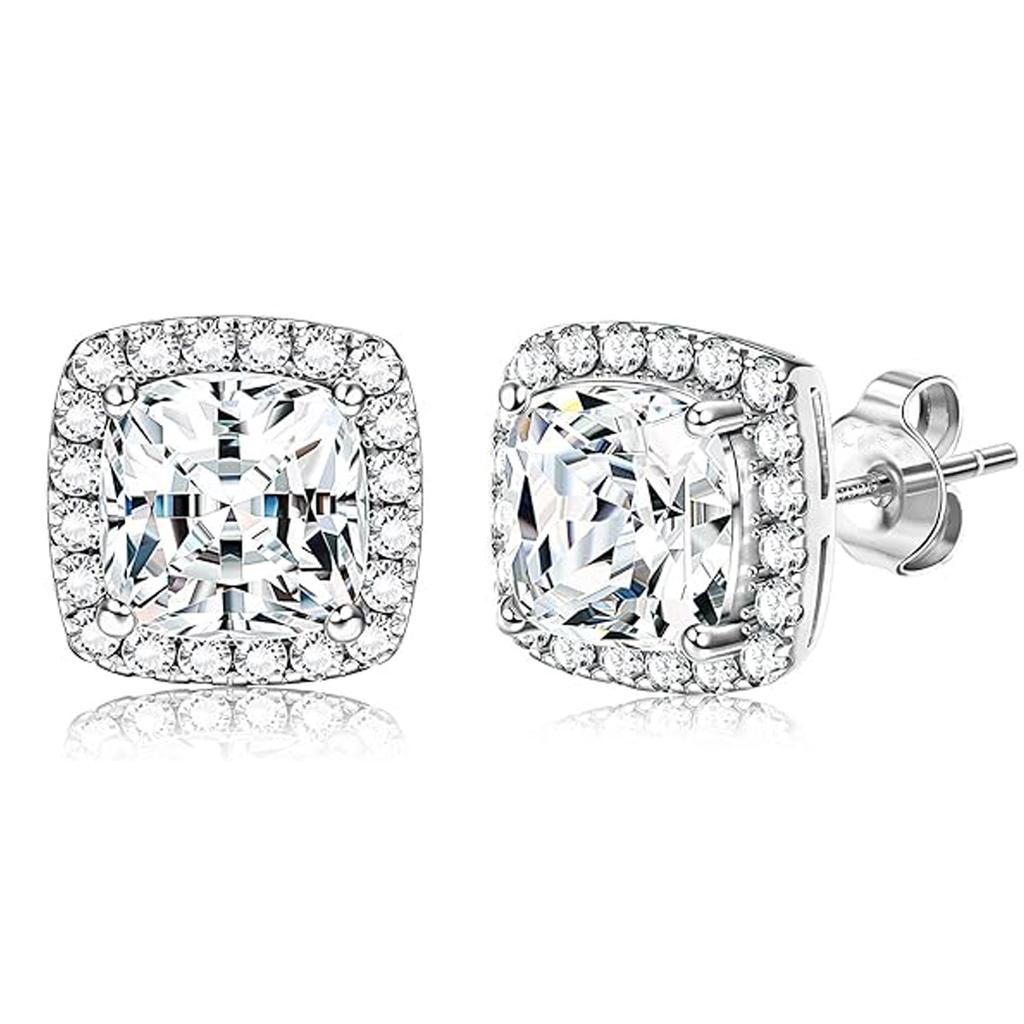 Hip Hop Copper with Zirconia Personalised Couple Earrings