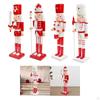 25cm Christmas Nutcracker Ornament Hand Painted Crafts Figures Wooden