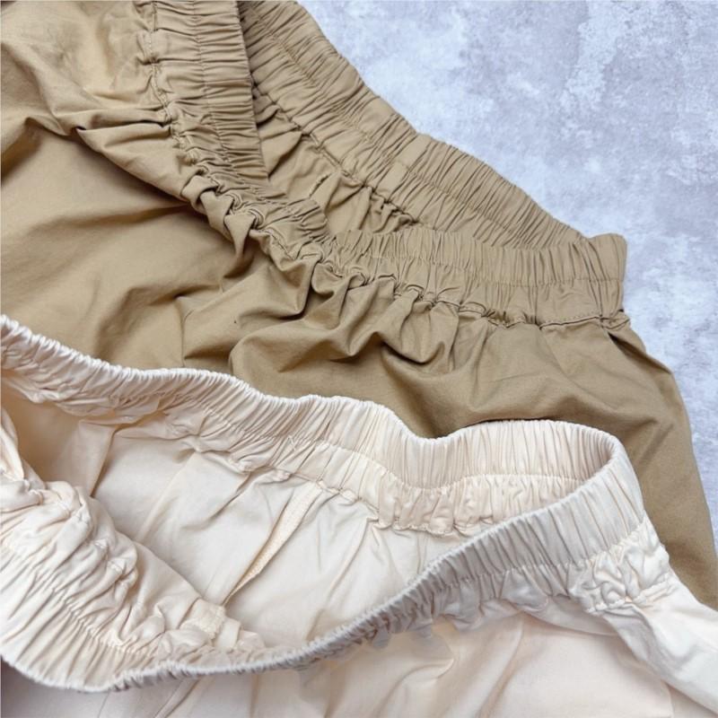 Johnature Japanese Fungus Trim Pants Summer Retro Elasticated Waistband Thin Breathable Women Casual Pants