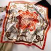 Silk Scarf Women'S Scarf Shawl 70Cm Korean Small Square Scarf Satin Surface Print Sun-Proof Headscarf