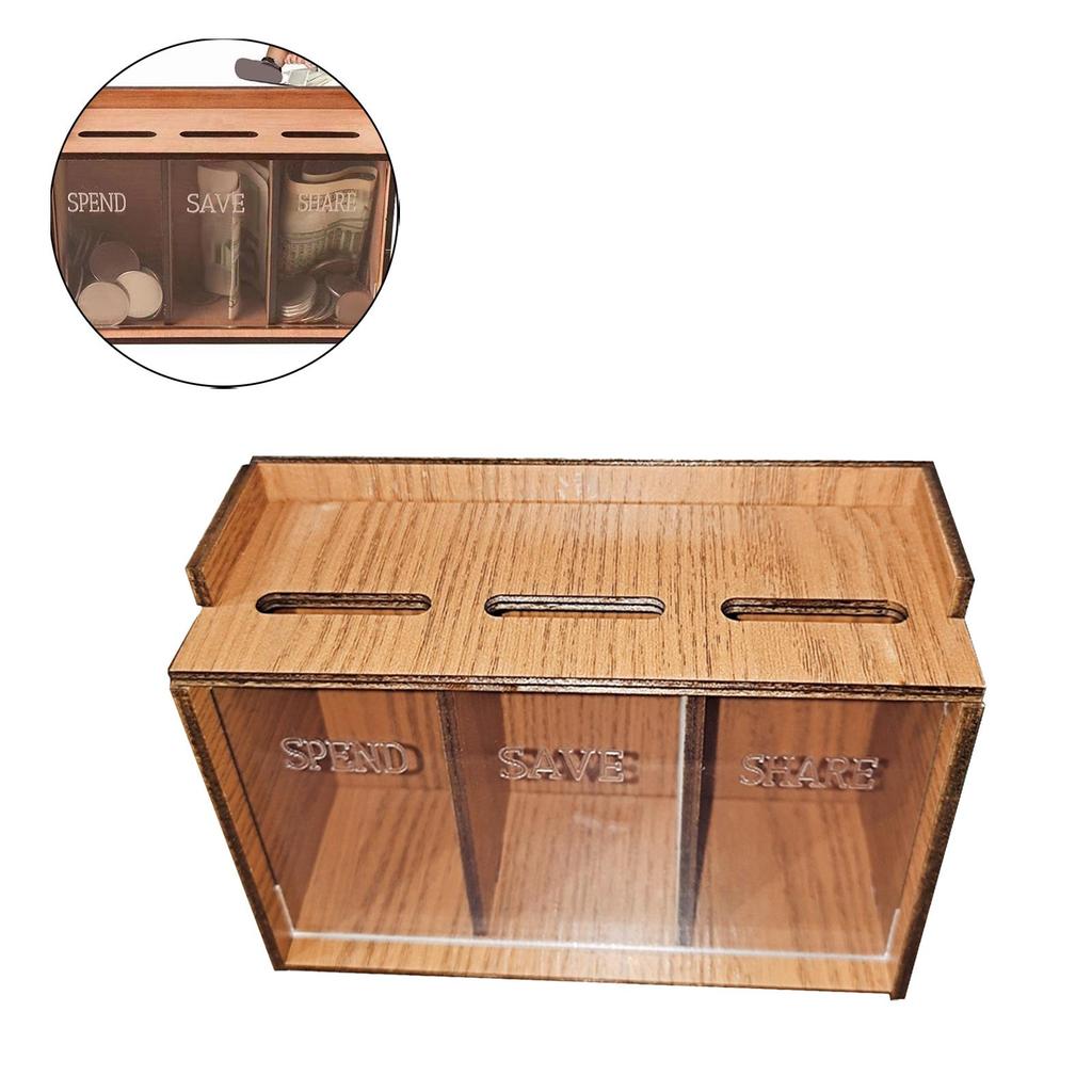 Münzbank Spardose Schreibtisch Wohnheim Jungen Mädchen Holz Sparschwein 15cmx10cmx5.8cm